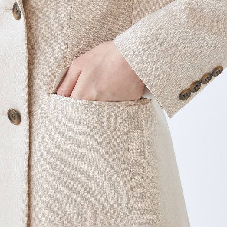 シルバーライン 【SL】【秋冬】6釦2掛けダブルワイドパンツスーツ/ベージュ/ウエスト内側アジャスター/ウォッシャブル/※裾上げ済み仕様 茶淡色