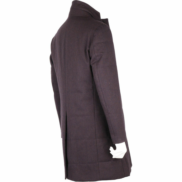 ブラックライン 【WEB限定/OUTLET】【SL】ウールブレンド カルゼキルティングチェスターコート/ブラウン/Premium Quality JAPAN BISHU ブラウン系(茶)