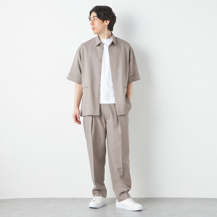 ブラックライン 「TailoredCasual」【春夏】ハーフスリーブシャツ/ブラウン その他