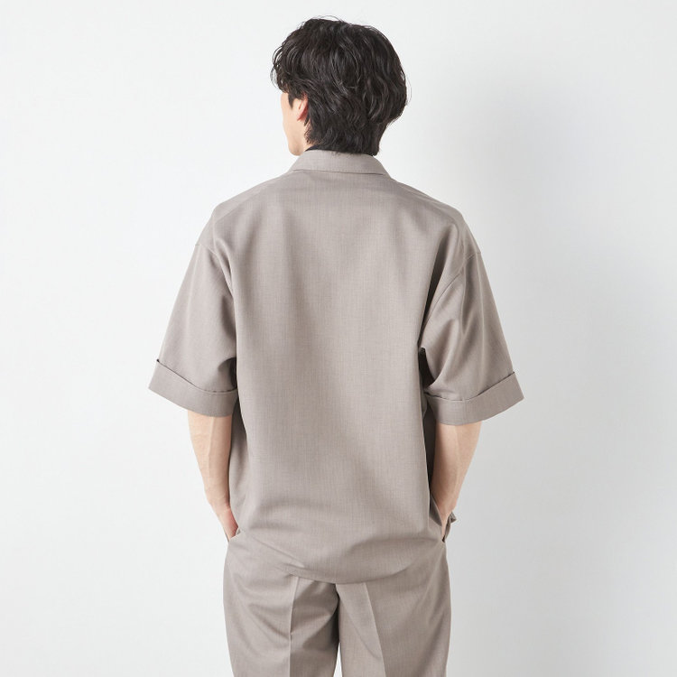 ブラックライン 「TailoredCasual」【春夏】ハーフスリーブシャツ/ブラウン その他