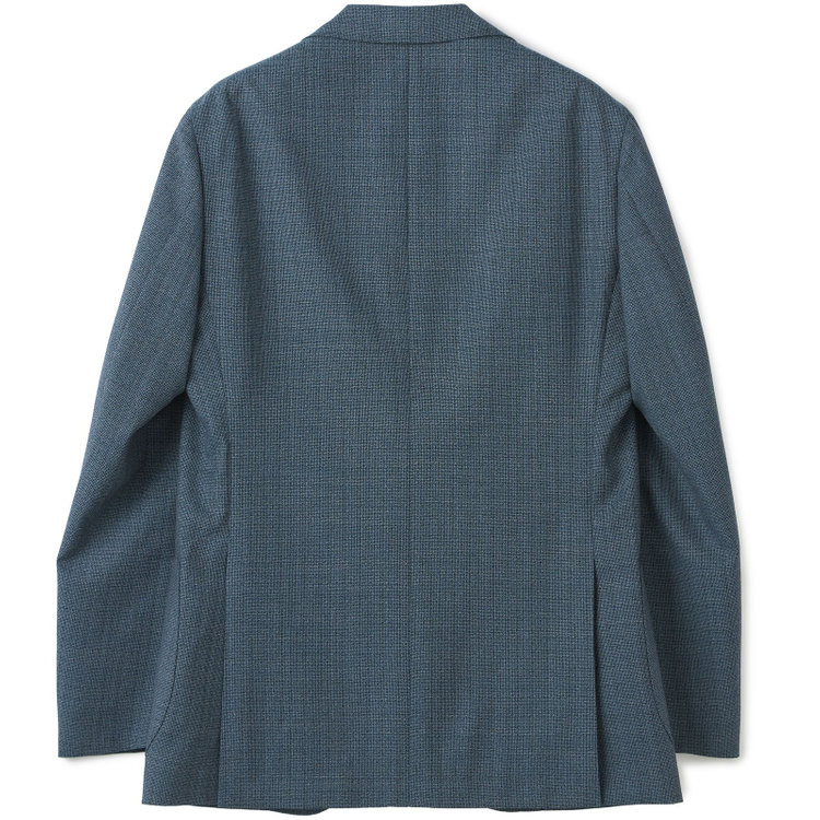 シルバーライン 【CLASSICO TAPERED】【春夏】3釦段返りシングルスーツ 2タック/ネイビーグリーン/パッチポケット/ウエストムーブ/MARZOTTO/※裾上げ必要 緑中間