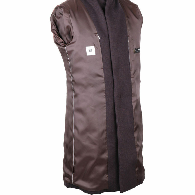 ブラックライン 【WEB限定/OUTLET】【SL】ウールブレンド カルゼキルティングチェスターコート/ブラウン/Premium Quality JAPAN BISHU ブラウン系(茶)