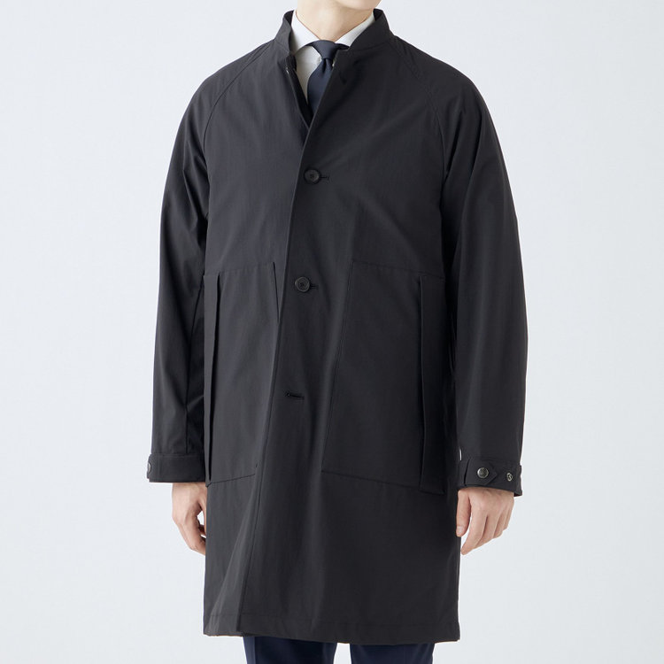 SUIT SELECT　アウトレット 【WEB限定/OUTLET/汚れ・キズ等有】【SL】3WAY スタンドカラーコート/ブラック/WATERPROOF ブラック系(黒)
