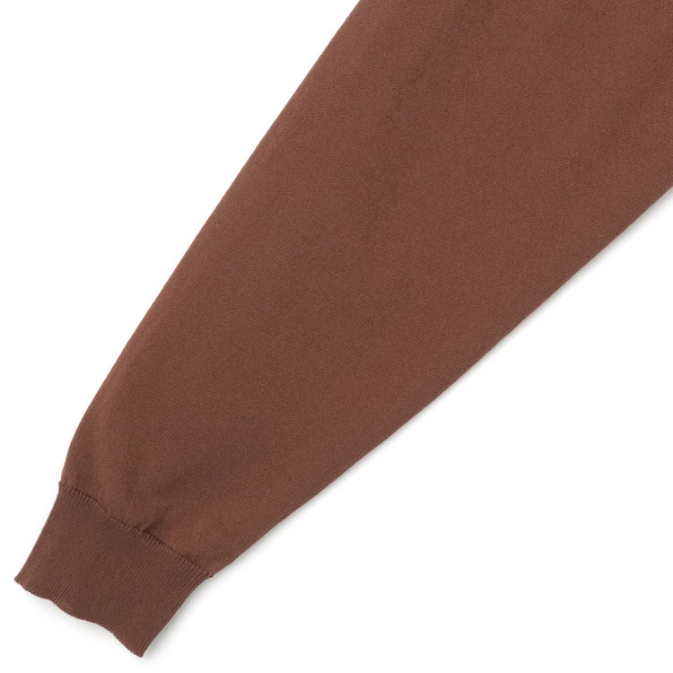 スーツセレクト 【RBC】【春夏】コットンブレンドニットカーディガン/ブラウン/マシンウォッシャブル 茶中間