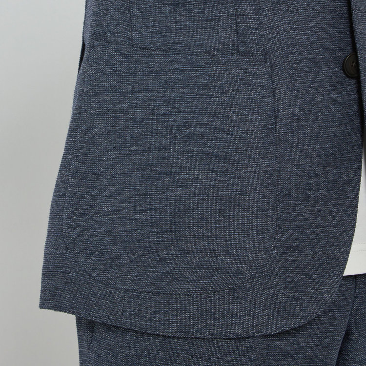 シルバーライン 【5DAYS CLOSET】【RBC】【春夏】2釦シングルジャケット/ネイビー×レノクロス/4S SUSTAINABILITY&ECOLOGY FABRIC 紺中間
