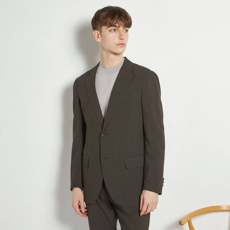 ソノタ 【発送在庫あり】【BLACK LINE】【春夏】2釦シングルジャケット/カーキ 黄淡色