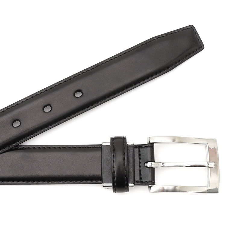 ブラックライン ピンバックルベルト 3.0幅/ブラック(ウエスト95cmまで対応) 黒