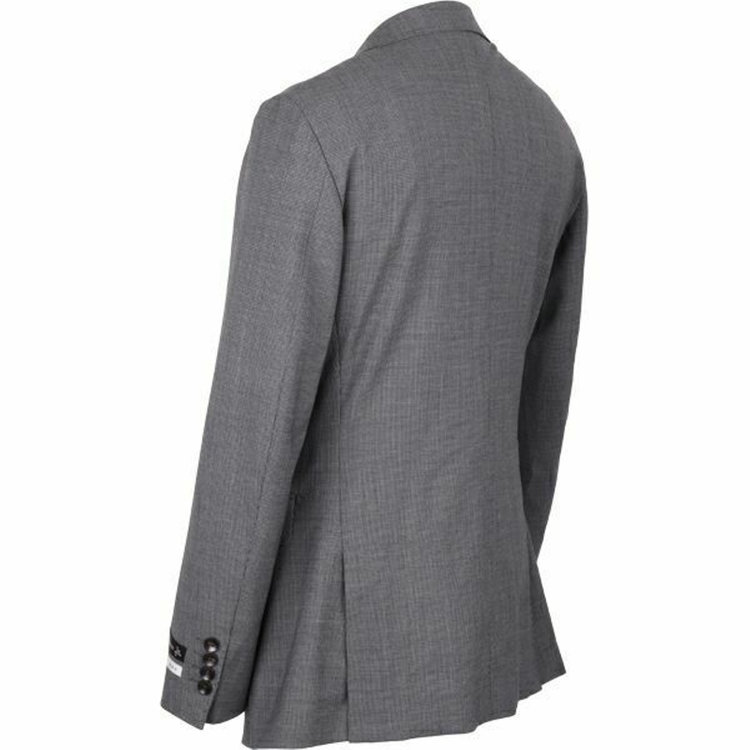 スーツセレクト 【WEB限定/OUTLET】【ATHLETE TAPERED】【年間】2釦シングルスーツ 1タック/グレー＆ブラック×ハウンドトゥース/シャーリング/SUPER STRETCH/ウォッシャブル ブラック系(黒)