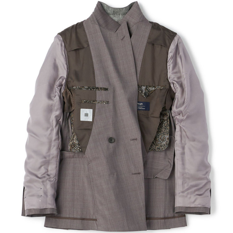シルバーライン 【CLASSICO TAPERED】【春夏】6釦2掛けダブルスーツ 2タック/グレー/MARZOTTO/※裾上げ必要 茶濃色