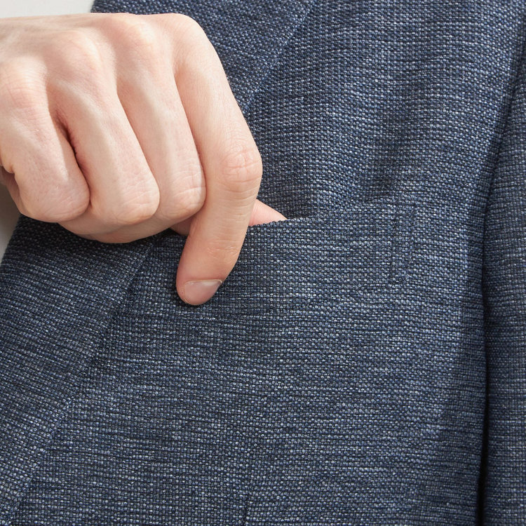 シルバーライン 【5DAYS CLOSET】【RBC】【春夏】2釦シングルジャケット/ネイビー×レノクロス/4S SUSTAINABILITY&ECOLOGY FABRIC 紺中間