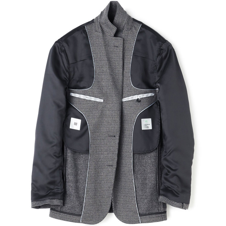 シルバーライン 【5DAYS CLOSET】【RBC】【秋冬】2釦ジャケット/グレー×チェック/パッチポケット グレー中間