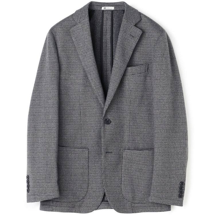 シルバーライン 【5DAYS CLOSET】【RBC】【秋冬】2釦ジャケット/グレー×チェック/パッチポケット グレー中間