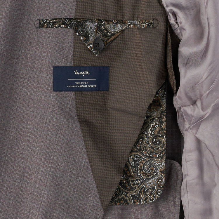 シルバーライン 【CLASSICO TAPERED】【春夏】6釦2掛けダブルスーツ 2タック/グレー/MARZOTTO/※裾上げ必要 茶濃色