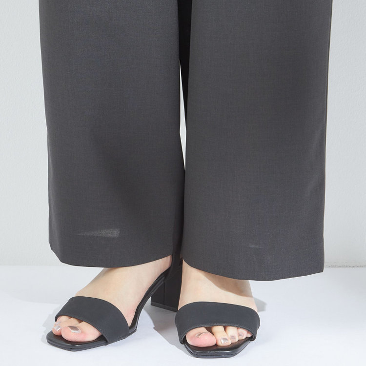 シルバーライン 【SL】【年間】ワイドパンツ/ダークグレー/ウォッシャブル/4S/裾上げ済仕様 グレー濃色