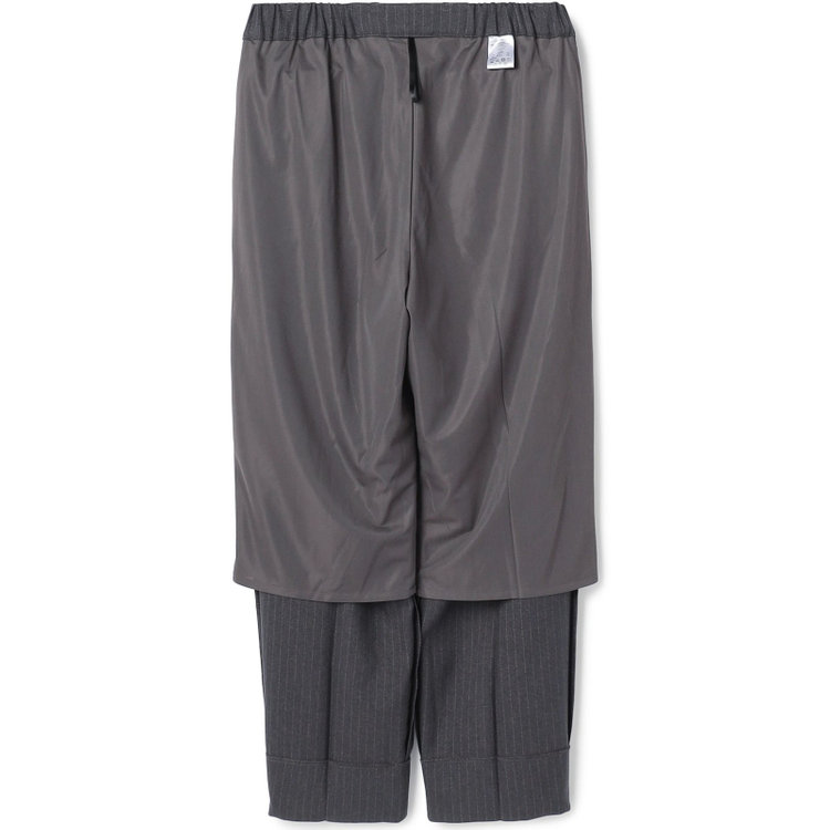 シルバーライン 【SILVER LINE】【年間】1釦シングルパンツスーツ/グレー×ストライプ/ウエストシャーリング/ウォッシャブル/※パンツ裾上げ済仕様 グレー中間