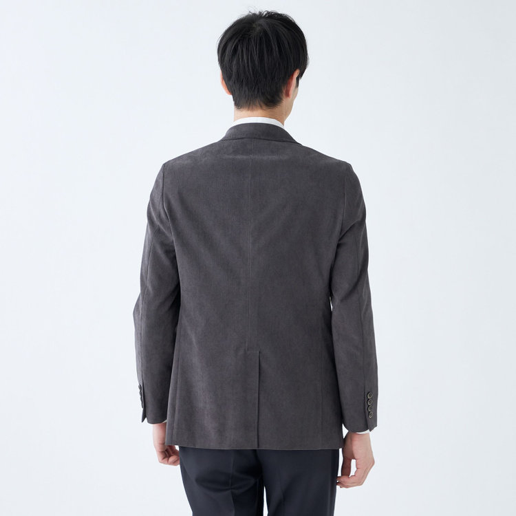 シルバーライン 【CLASSICO TAPERED】【秋冬】2釦ジャケット/グレー×コーデュロイ/4S SUSTAINABLE グレー濃色