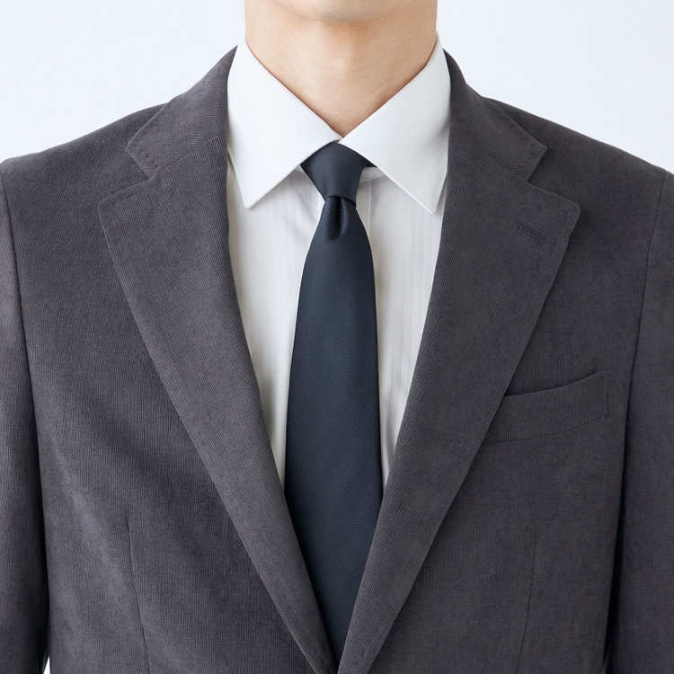 シルバーライン 【CLASSICO TAPERED】【秋冬】2釦ジャケット/グレー×コーデュロイ/4S SUSTAINABLE グレー濃色