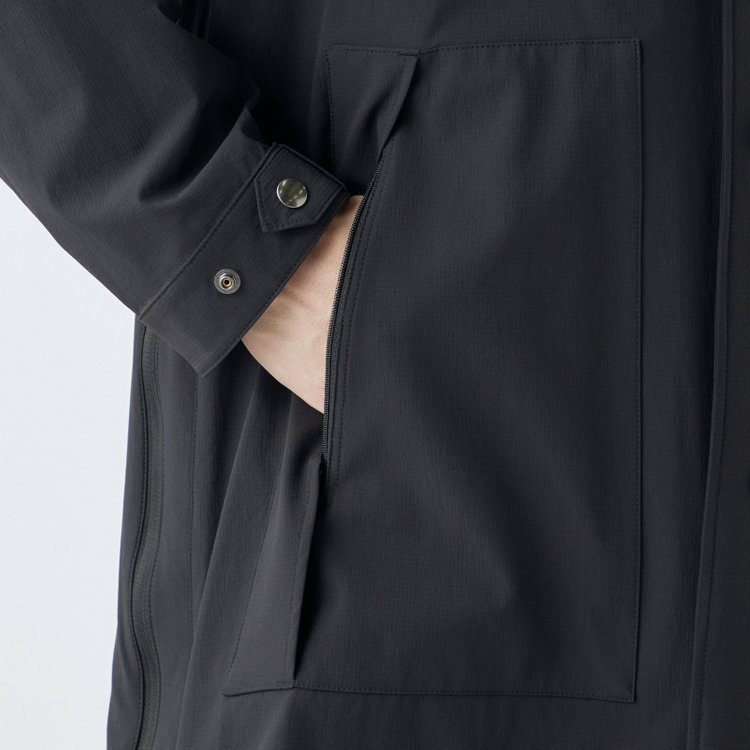 SUIT SELECT　アウトレット 【WEB限定/OUTLET/汚れ・キズ等有】【SL】3WAY スタンドカラーコート/ブラック/WATERPROOF ブラック系(黒)