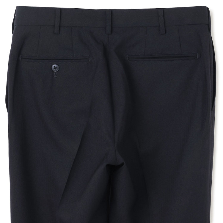 ブラックライン 【SLIM TAPERED】【年間】0タックテーパードパンツ/ブラック×シャドーストライプ/ウエストムーブ/ウォッシャブル/4S SUSTAINABILITY&ECOLOGY FABRIC/※裾上げ必要 黒