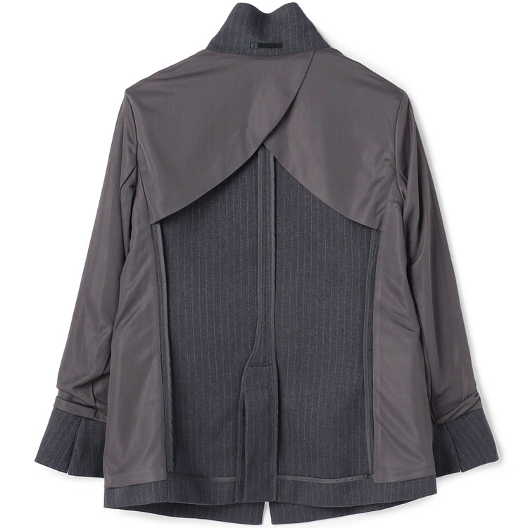 シルバーライン 【SILVER LINE】【年間】1釦シングルパンツスーツ/グレー×ストライプ/ウエストシャーリング/ウォッシャブル/※パンツ裾上げ済仕様 グレー中間