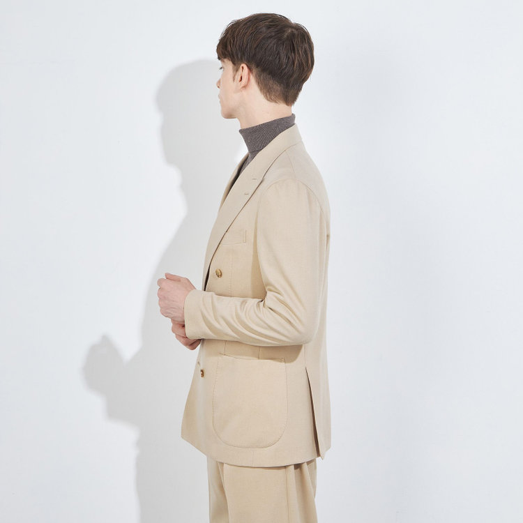 シルバーライン 【RBC】【秋冬】6釦2掛けダブルジャケット/ベージュ/パッチポケット 茶淡色