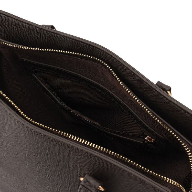 スーツセレクト バッグ/ダークブラウン/フリンジチャーム付 茶濃色