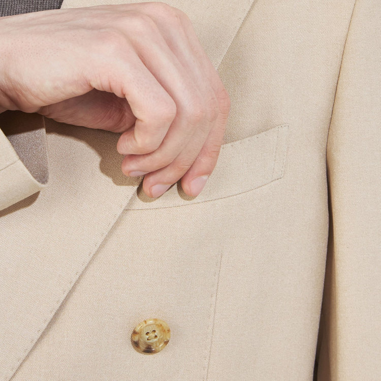 シルバーライン 【RBC】【秋冬】6釦2掛けダブルジャケット/ベージュ/パッチポケット 茶淡色