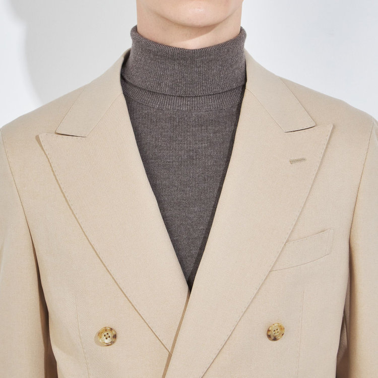 シルバーライン 【RBC】【秋冬】6釦2掛けダブルジャケット/ベージュ/パッチポケット 茶淡色