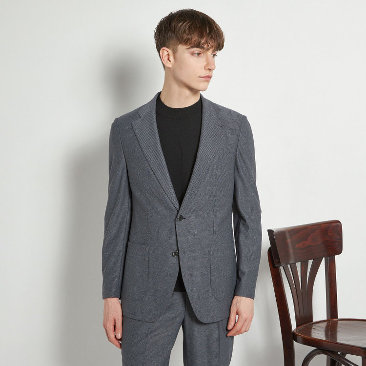 シルバーライン 【CLASSICO TAPERED】【春夏】2釦シングルジャケット/グレー/パッチポケット/4S SUSTAINABILITY&ECOLOGY FABRIC グレー中間