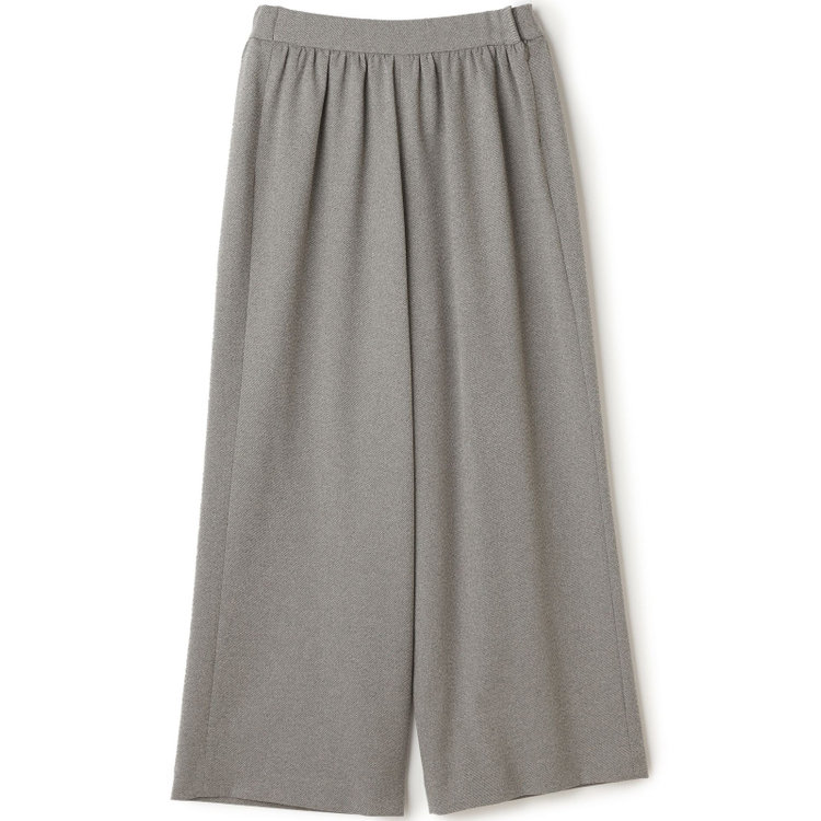 シルバーライン 【SL】【秋冬】ギャザーワイドパンツ/グレー/ウォッシャブル/ウエストシャーリング/※裾上げ済仕様 グレー中間