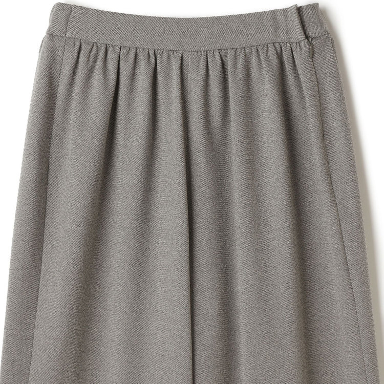 シルバーライン 【SL】【秋冬】ギャザーワイドパンツ/グレー/ウォッシャブル/ウエストシャーリング/※裾上げ済仕様 グレー中間