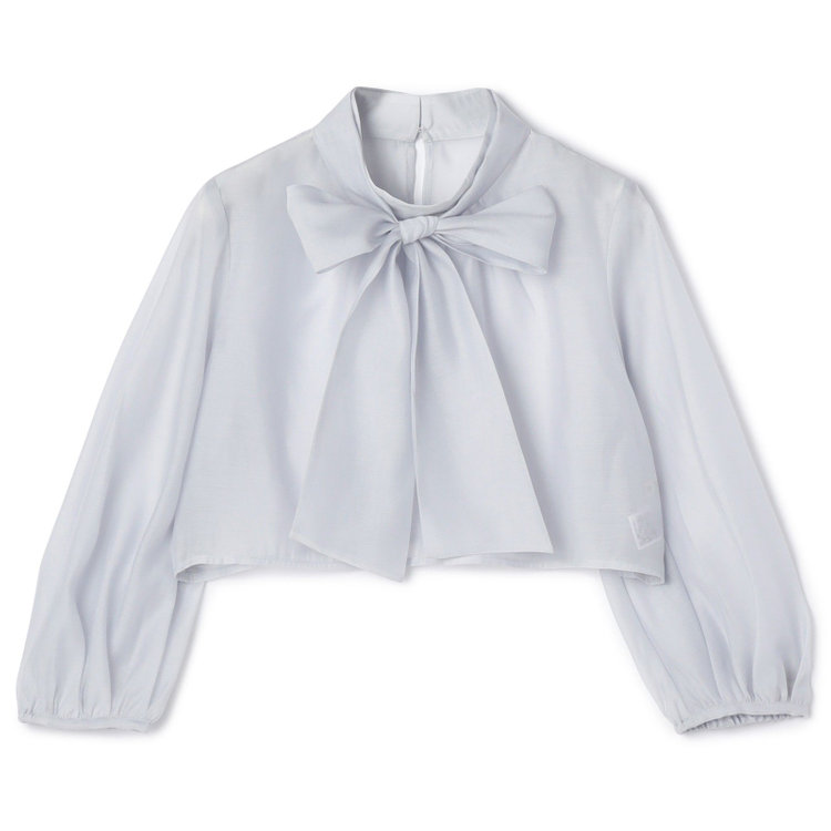 サマンサ 【SUIT SELECT×Samantha Thavasa】【長袖】ボウタイブラウス/ライトブルー グレー淡色