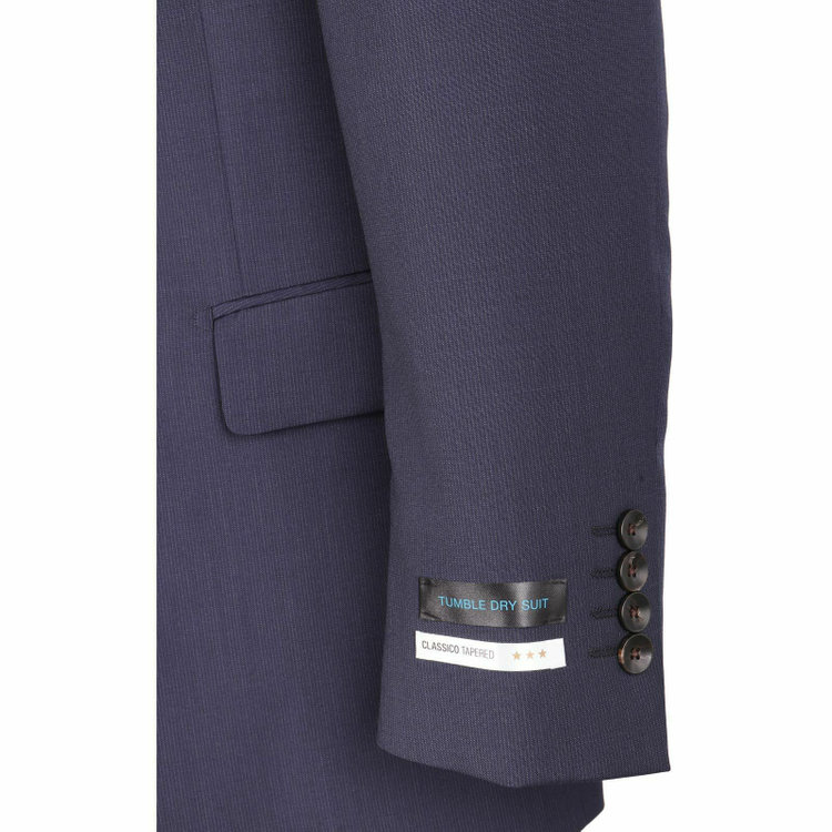 スーツセレクト 【WEB限定/OUTLET】【CLASSICO TAPERED】【春夏】スペアパンツ付き/2釦シングルスーツ 1タック/ネイビー×ストライプ/TUMBLE DRY SUIT ネイビー系(紺)
