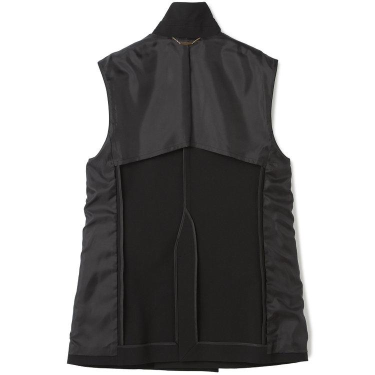 ブラックライン 【セットアップ対応】4釦1ツ掛けのテーラードジレ/ブラック 黒