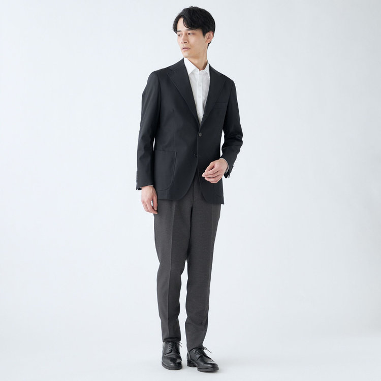 シルバーライン 【発送在庫あり】【Just Loose】【秋冬】3釦段返りジャケット/ネイビー/パッチポケット/VENTILE since1963 紺濃色