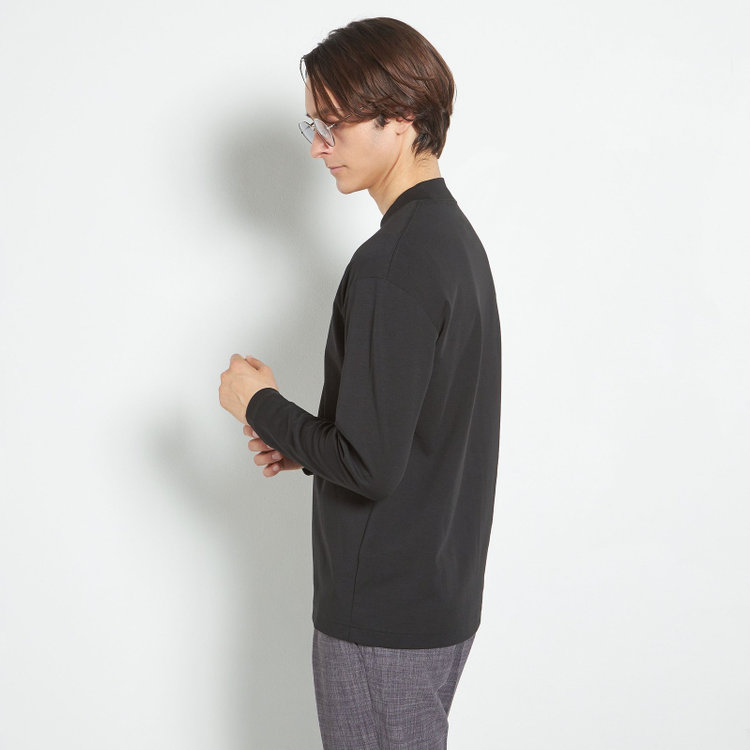 スーツセレクト 【RBC】クルーネックロングTシャツ/ブラック/「吸汗速乾」「接触冷感」「UV加工」 黒