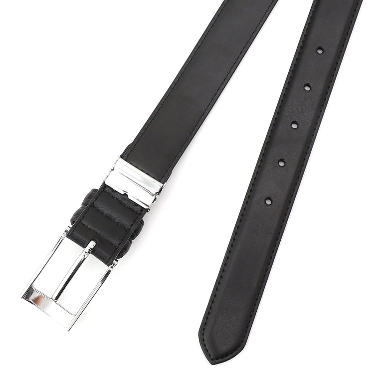 ブラックライン ロングピンバックルベルト 2.8cm/ブラック(ウエスト110cmまで対応) 黒