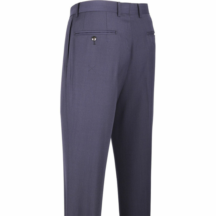 スーツセレクト 【WEB限定/OUTLET】【CLASSICO TAPERED】【春夏】スペアパンツ付き/2釦シングルスーツ 1タック/ネイビー×ストライプ/TUMBLE DRY SUIT ネイビー系(紺)