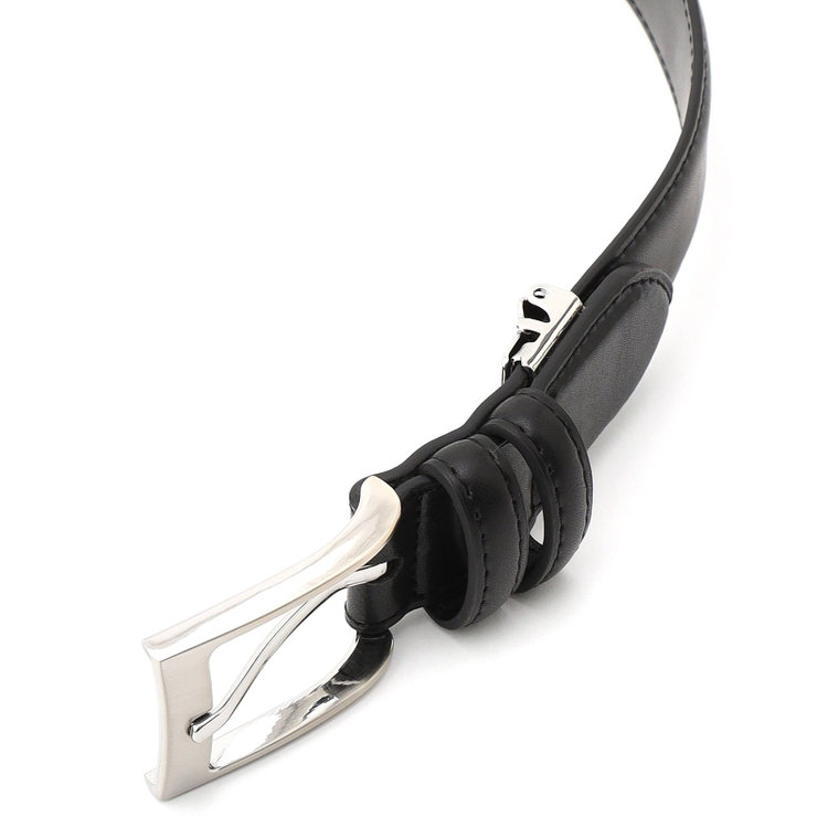 ブラックライン ロングピンバックルベルト 2.8cm/ブラック(ウエスト110cmまで対応) 黒