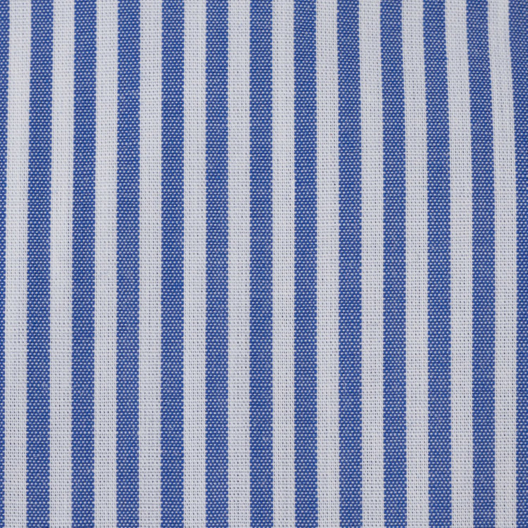 シルバーライン 【SILVER LINE】【形態安定】ボタンダウンドレスワイシャツ/ブルー＆ホワイト×ストライプ 青濃色