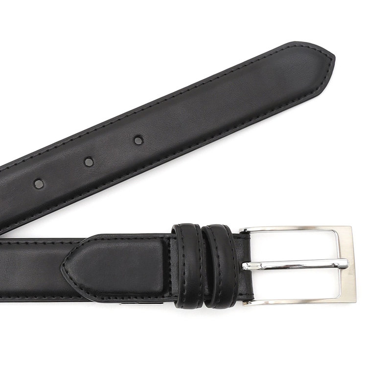 ブラックライン ロングピンバックルベルト 2.8cm/ブラック(ウエスト110cmまで対応) 黒