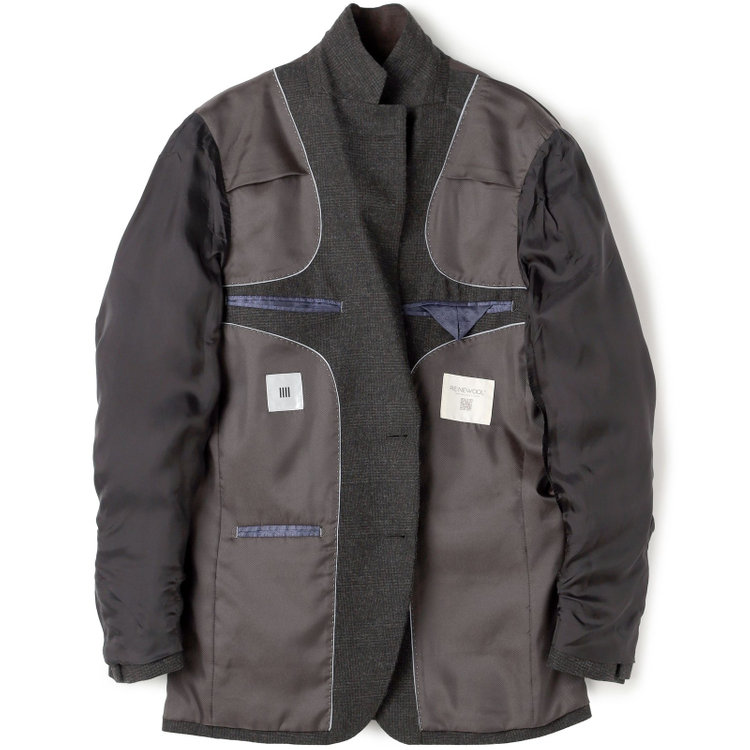 シルバーライン 【CLASSICO TAPERED】【秋冬】2釦シングルスーツ 1タック/ブラウン×グレンチェック/RE:NEWOOL/※裾上げ必要 茶中間