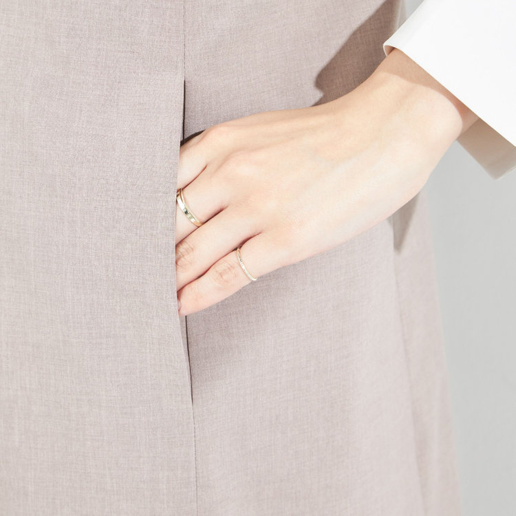 シルバーライン 【SL】【年間】ノーカラーダブル釦ジレ/モカベージュ/4S 茶淡色