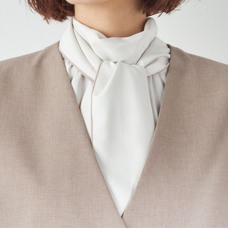 シルバーライン 【SL】【年間】ノーカラーダブル釦ジレ/モカベージュ/4S 茶淡色