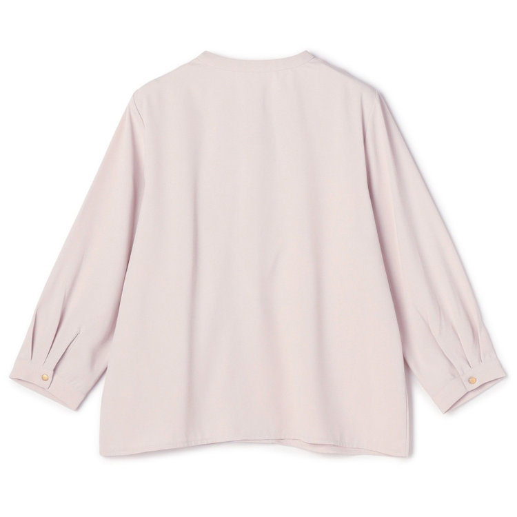 シルバーライン 【SILVER LINE/7分袖】フロントメタルボタンキーネック/ピンク 赤淡色