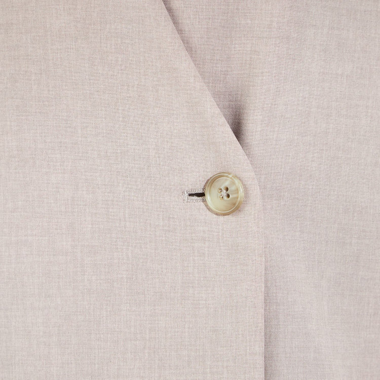 シルバーライン 【SL】【年間】ノーカラーダブル釦ジレ/モカベージュ/4S 茶淡色