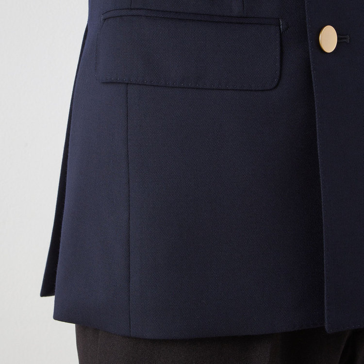 シルバーライン 【CLASSICO TAPERED】【秋冬】ウール6釦2掛けダブルジャケット/ネイビー/チェンジポケット/ゴールド釦/NEW ZEALAND WOOL 紺中間