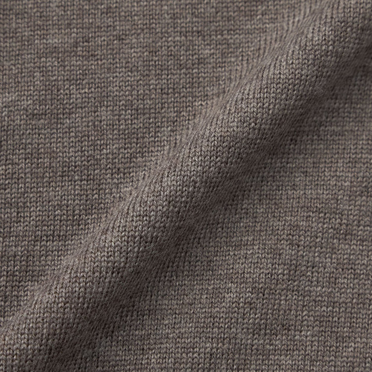 スーツセレクト 【RBC】【秋冬】ウール100％タートルネックニットセーター/ブラウン/ZEGNA BARUFFA/マシンウォッシャブル 茶中間