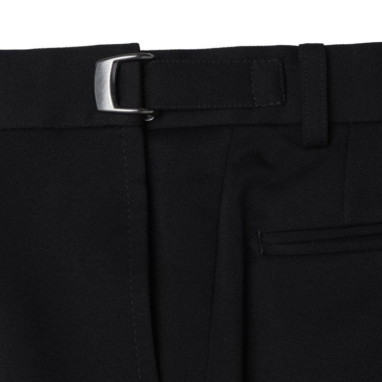 シルバーライン 【CLASSICO TAPERED】【年間】【フォーマル対応可】2釦シングルフォーマルスーツ 1タック/ブラック×ソリッド/BISHU JAPAN FABRIC Super100's/ウエストサイドアジャスター仕様/※裾上げ必要 黒