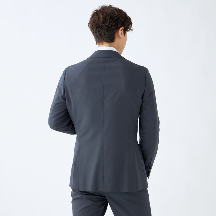 シルバーライン 【RBC】【春夏】2釦シングルスーツ 2タック/ネイビー/パッチポケット/ウエストムーブ/※パンツ裾上げ必要 紺中間